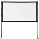 Projector Screen with Stand, 80 Inch 160° Wide Angle Indoor Outdoor Projection Screen, 16:9 4K HD Wrinkleless Portable Dual-Stand Screens with Carry Bag, for Movie Home Theater Presentation