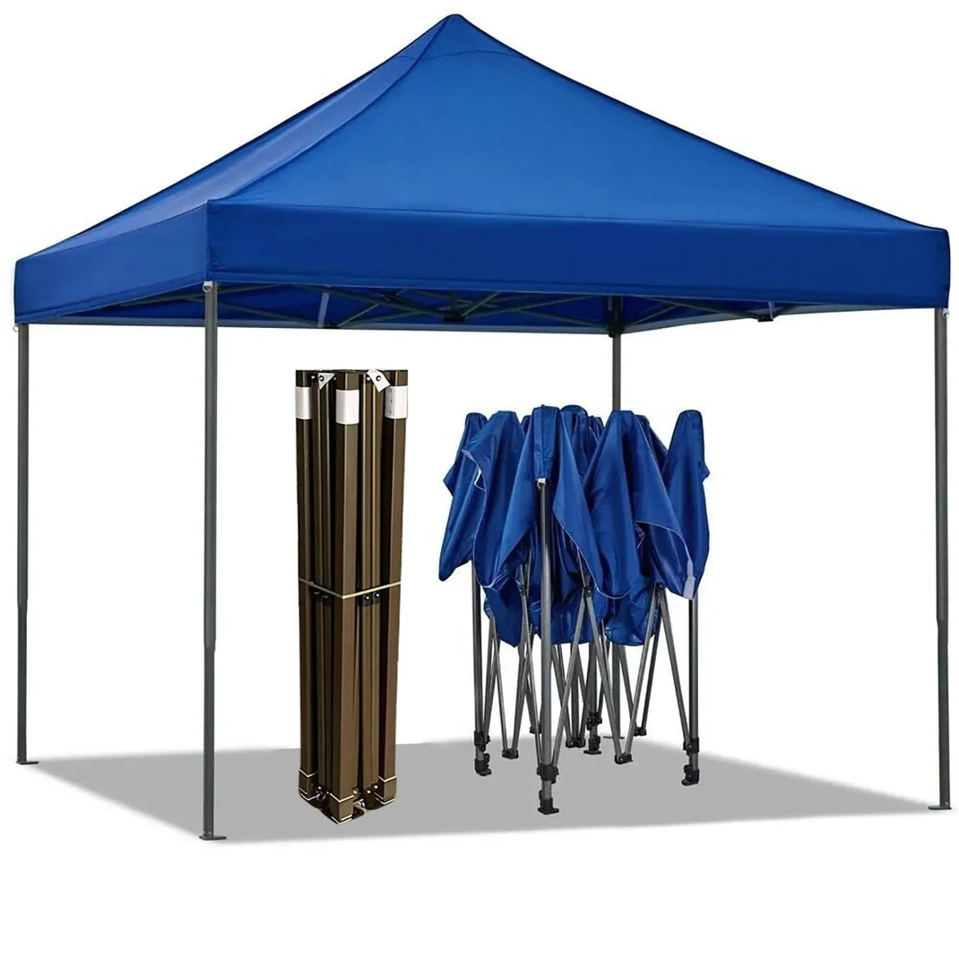 Portable Water-Resistant Gazebo 2x2 M - Black / Without Sidewalls - Mekamart Australia
