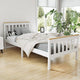 Artiss Bed Frame Single Size Wooden White PONY - Mekamart Australia