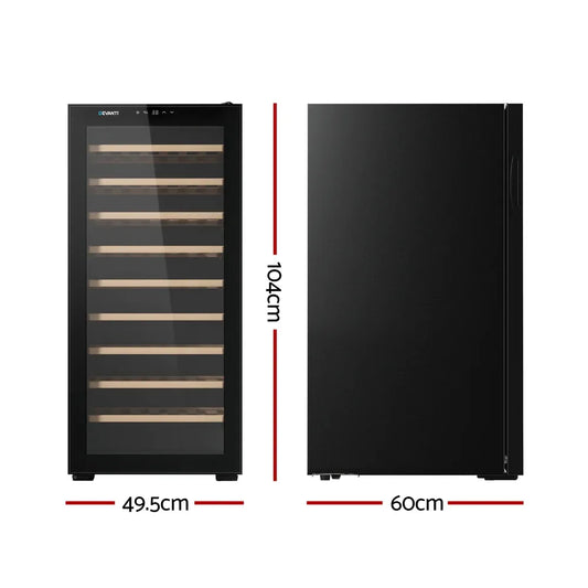 Devanti Wine Fridge Cooler 66 Bottles - Mekamart Australia