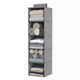 Artiss Hanging Closet Organiser 5 Tier Wardrobe Storage Grey 104cm