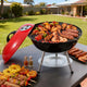 Grillz Charcoal BBQ Grill Portable with Lid for Camping Outdoor - Mekamart Australia