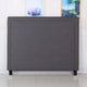 Bed Head Queen Charcoal Headboard Upholstery Fabric Studded Buttons - Mekamart Australia