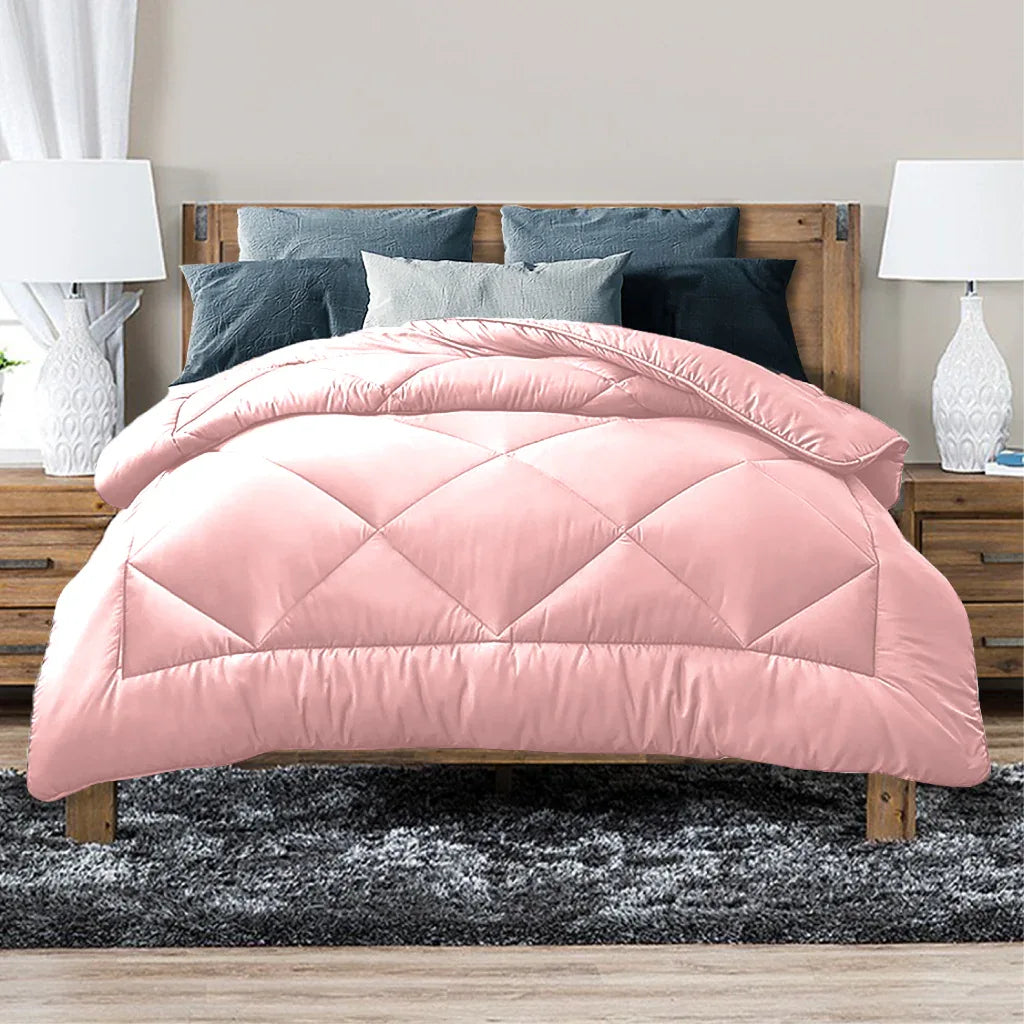Bed Comforters collection featuring soft, warm comforters in various colours and sizes for comfortable Australian bedrooms.