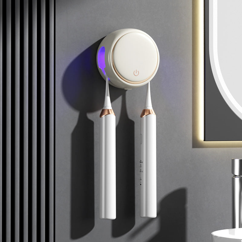 Toothbrush holders for clean and organized countertops.
