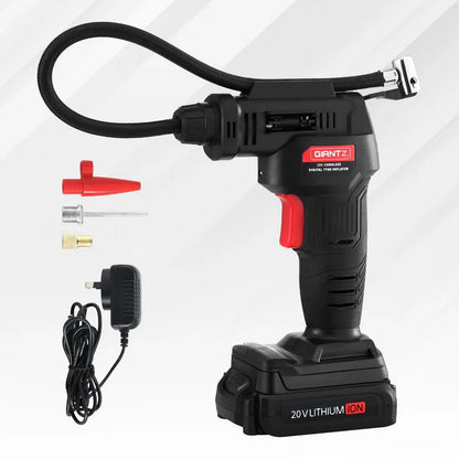 Giantz Cordless Tyre Inflator Portable Air Compressor Pump 20V 120PSI Digital LED - Mekamart Australia