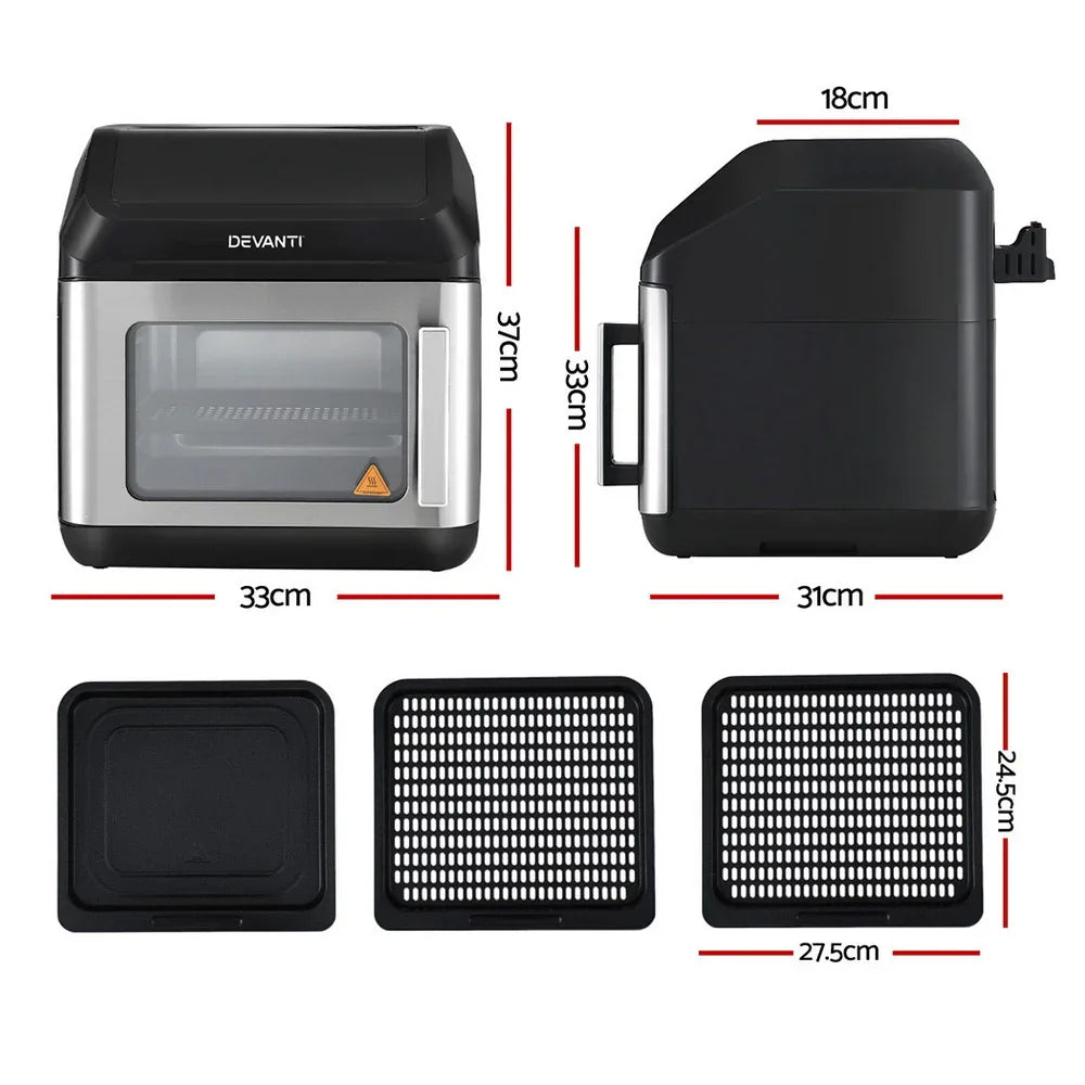 Devanti Air Fryer 13L LCD Fryers Oven - Mekamart Australia