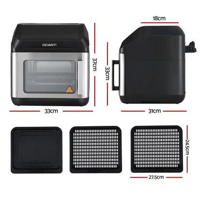 Devanti Air Fryer 13L LCD Fryers Oven - Mekamart Australia