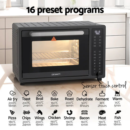 Devanti Air Fryer 32L W/ LCD Touch Oven 1700W - Mekamart Australia