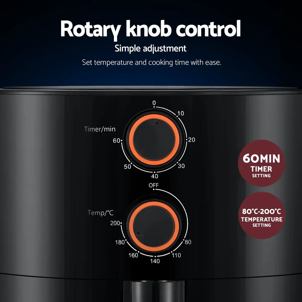 Devanti 4L Air Fryer Knob Control 1500W - Mekamart Australia