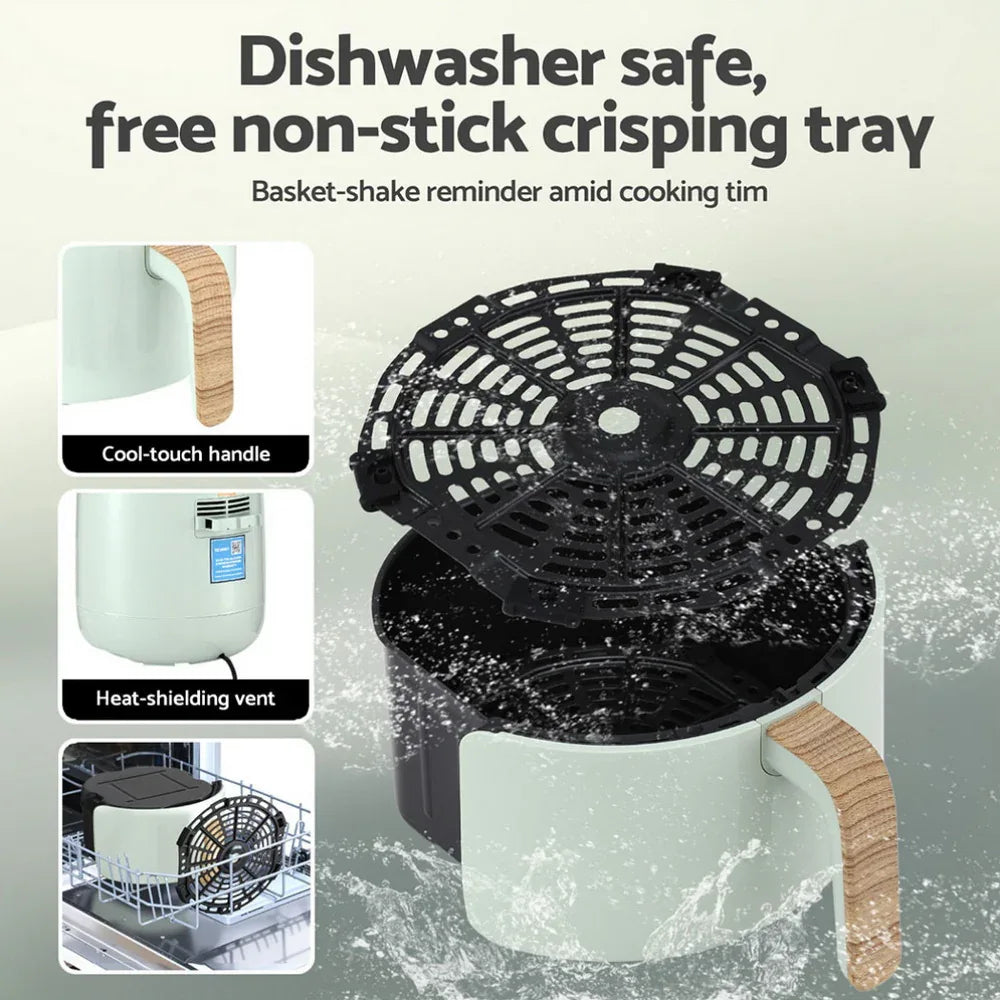 Devanti 5L Air Fryer Touch Control 1700W Green - Mekamart Australia