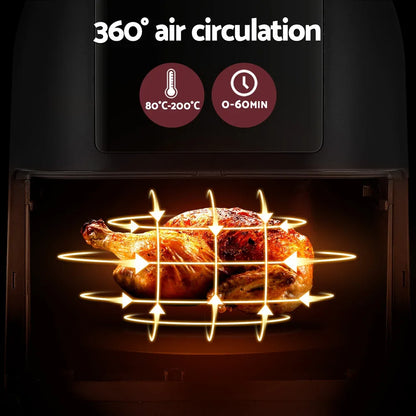 Devanti Air Fryer 8L LCD Fryers - Mekamart Australia