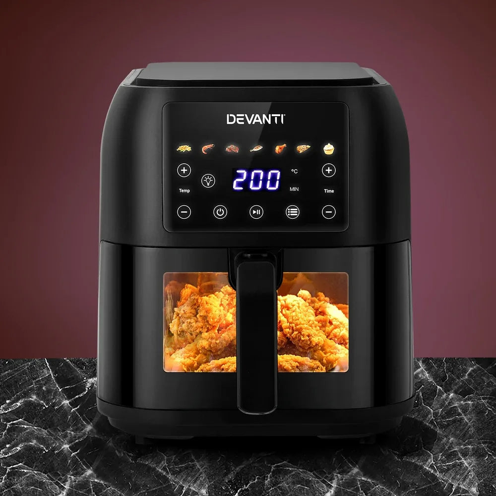 Devanti Air Fryer 8L LCD Fryers - Mekamart Australia