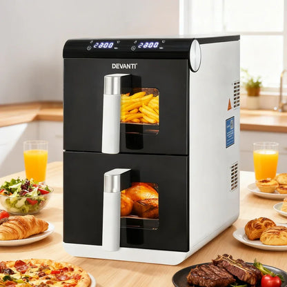 Devanti Air Fryer Oven 11L Dual Zone Fryers - Mekamart Australia