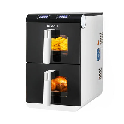 Devanti Air Fryer Oven 11L Dual Zone Fryers - Mekamart Australia