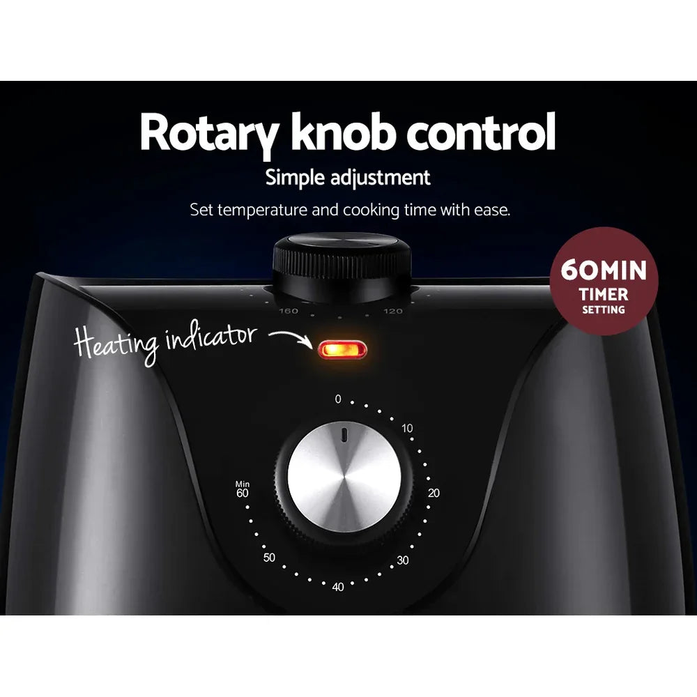 Devanti Air Fryer 2.5L Knob Fryers - Mekamart Australia