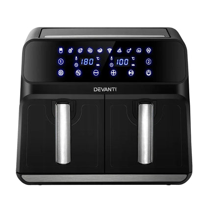 Devanti Air Fryer 8L Dual Zone Fryers - Mekamart Australia