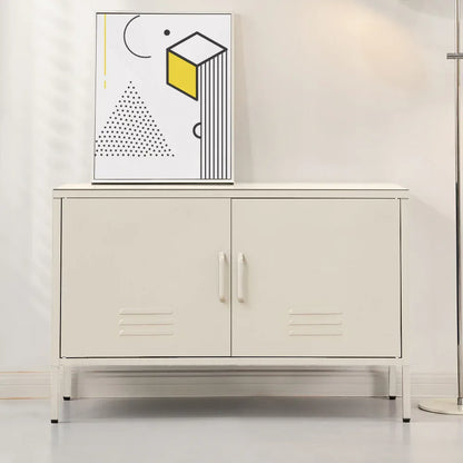 Artiss Buffet Sideboard Metal Cabinet - BASE White - Mekamart Australia