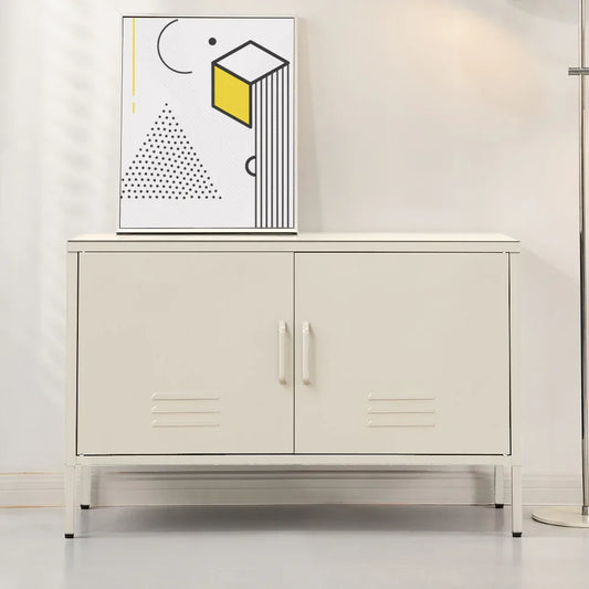 Artiss Buffet Sideboard Metal Cabinet - BASE White - Mekamart Australia