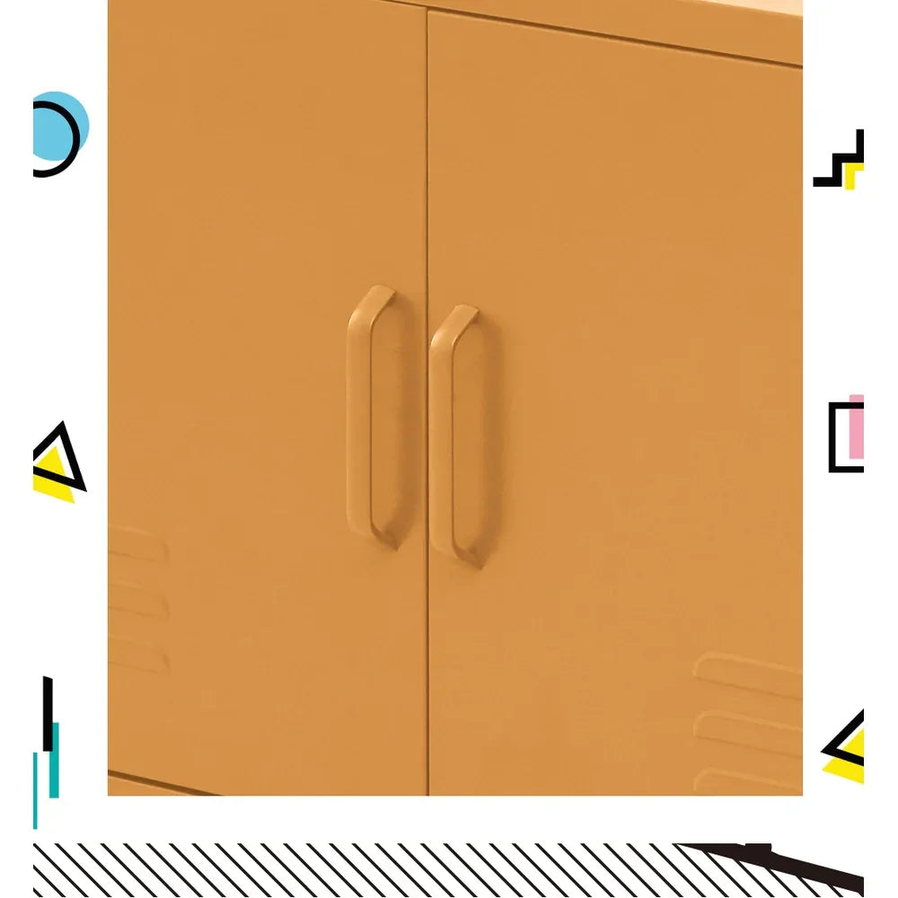 Artiss Buffet Sideboard Metal Cabinet - BASE Yellow - Mekamart Australia