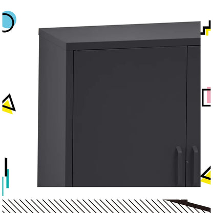 Artiss Buffet Sideboard Metal Cabinet - SWEETHEART Charcoal - Mekamart Australia