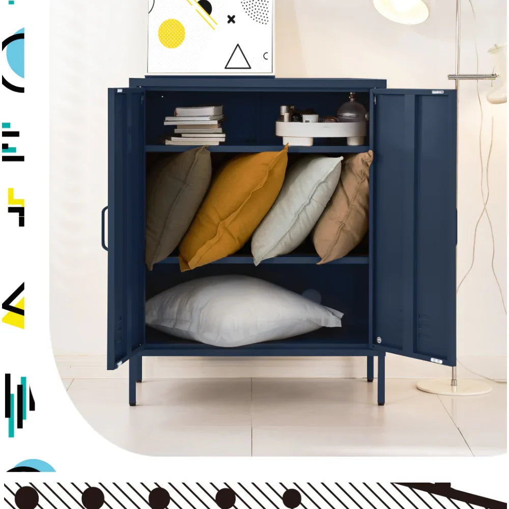 Artiss Buffet Sideboard Metal Cabinet - SWEETHEART Blue - Mekamart Australia