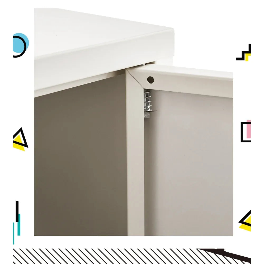 Artiss Buffet Sideboard Metal Cabinet - SWEETHEART White - Mekamart Australia