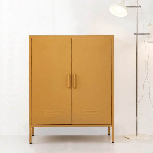 Artiss Buffet Sideboard Metal Cabinet - SWEETHEART Yellow - Mekamart Australia