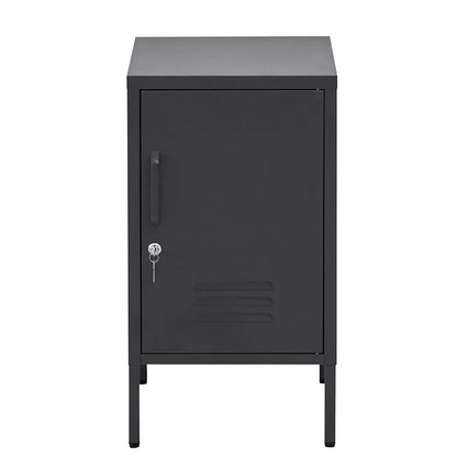 Artiss Bedside Table Metal Cabinet - Black - Mekamart Australia