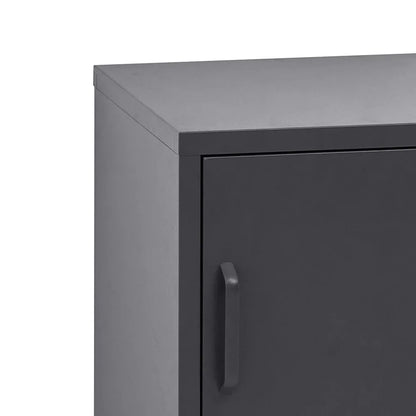 Artiss Bedside Table Metal Cabinet - Black - Mekamart Australia