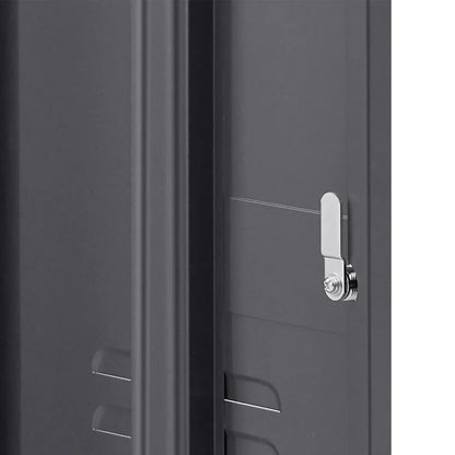 Artiss Bedside Table Metal Cabinet - Black - Mekamart Australia