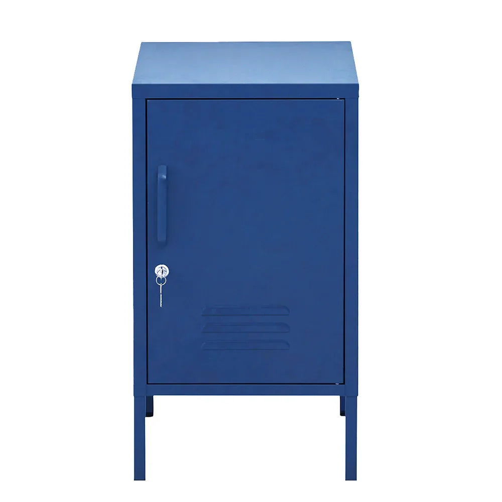 Artiss Bedside Table Metal Cabinet - Blue - Mekamart Australia
