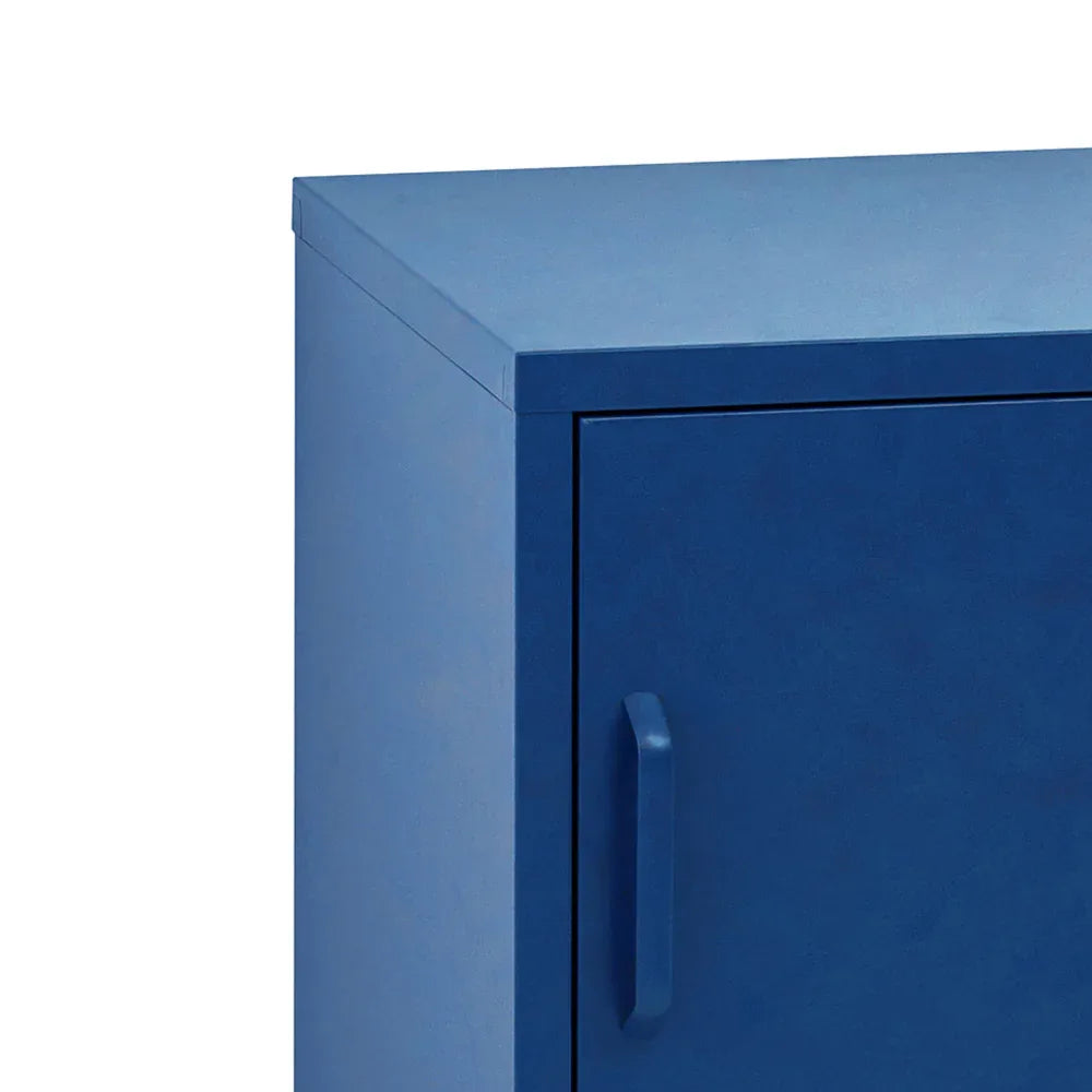 Artiss Bedside Table Metal Cabinet - Blue - Mekamart Australia
