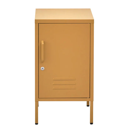 Artiss Bedside Table Metal Cabinet - Yellow - Mekamart Australia
