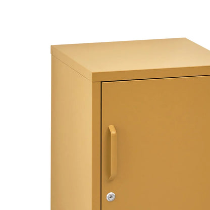 Artiss Bedside Table Metal Cabinet - Yellow - Mekamart Australia