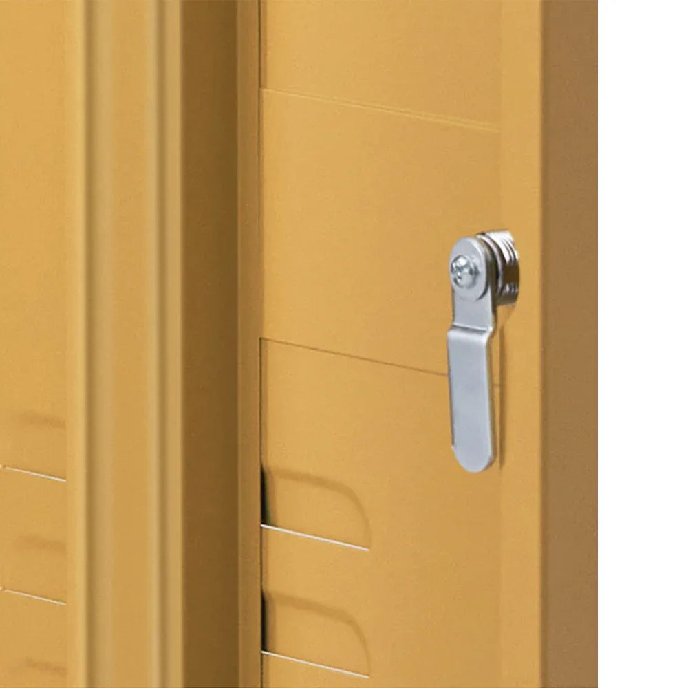 Artiss Bedside Table Metal Cabinet - Yellow - Mekamart Australia