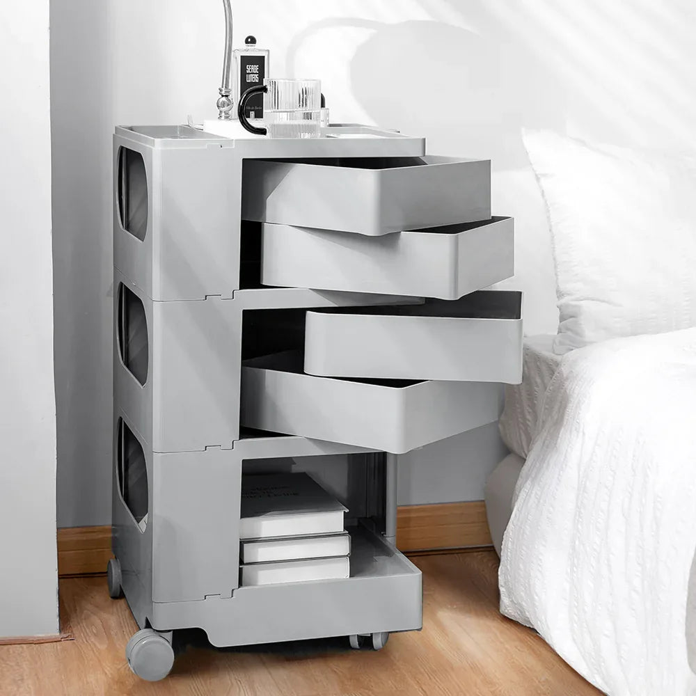 ArtissIn Storage Trolley Bedside Table 5 Tier Cart Boby Replica Grey - Mekamart Australia