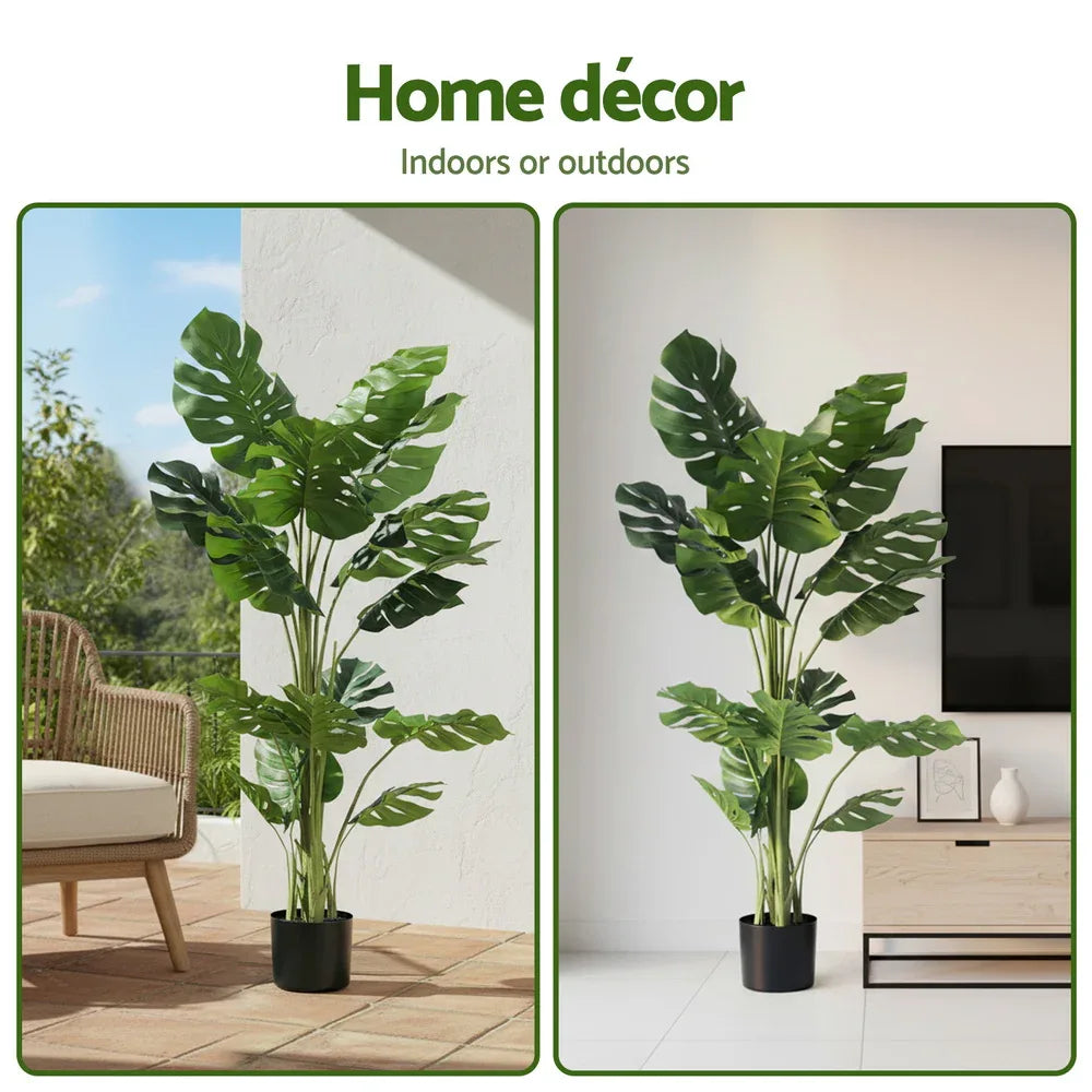 Artiss 140cm Artificial Monstera Tree Faux Trees Indoor Decor Artificial Plants Lifelike Plant 1.4M - Mekamart Australia