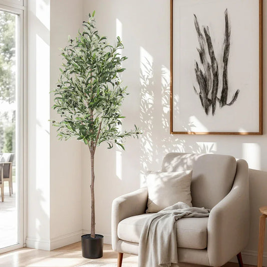 Artiss 180cm Artificial Olive Tree Faux Trees Indoor Decor Artificial Plants Lifelike Plant 1.8M - Mekamart Australia