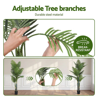 Artiss 180cm Artificial Palm Tree Faux Trees Indoor Decor Artificial Plants Lifelike Plant 1.8M - Mekamart Australia