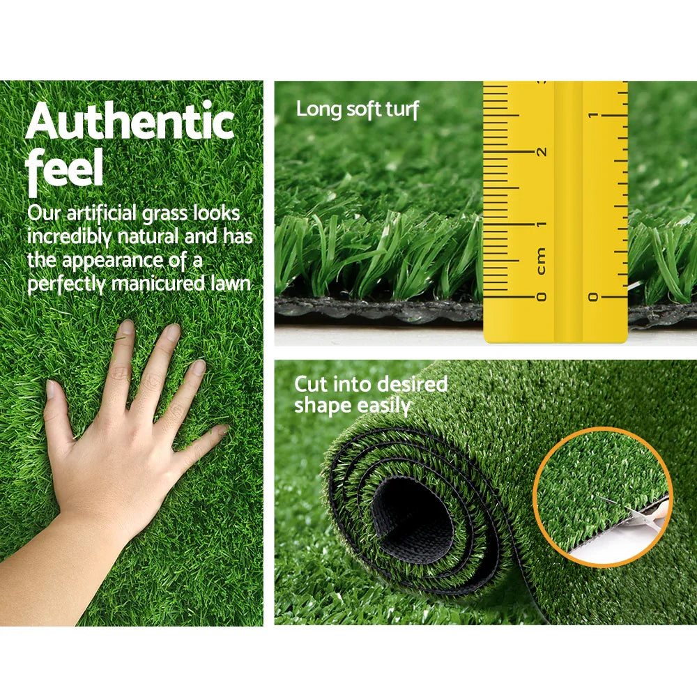 Prime Turf Artificial Grass 2mx5m 10mm Synthetic Fake Lawn Turf Plant Plastic Olive - Mekamart Australia