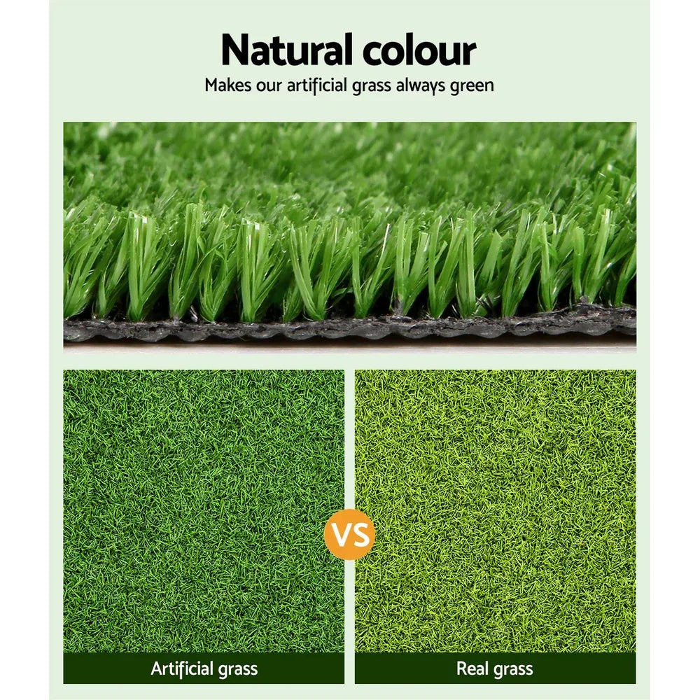 Prime Turf Artificial Grass 2mx10m 10mm Synthetic Fake Lawn Turf Plant Plastic Olive - Mekamart Australia