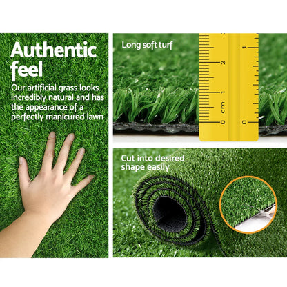 Prime Turf Artificial Grass 2mx10m 10mm Synthetic Fake Lawn Turf Plant Plastic Olive - Mekamart Australia