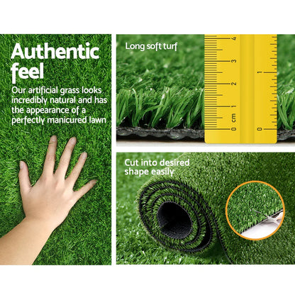 Prime Turf Artificial Grass 1mx10m 17mm Synthetic Fake Lawn Turf Plant Plastic Olive - Mekamart Australia