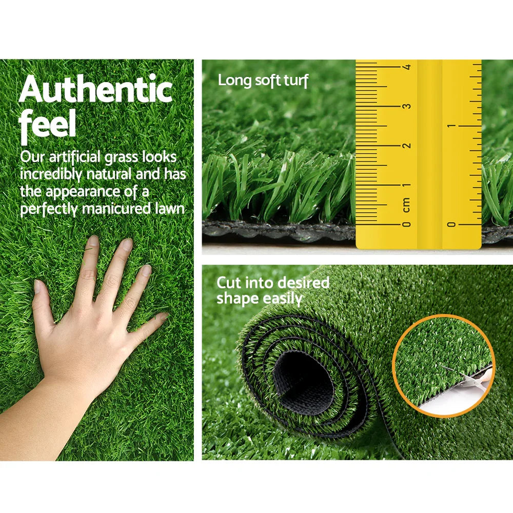 Prime Turf Artificial Grass Synthetic 20 SQM Fake Lawn 17mm 1X10M - Mekamart Australia
