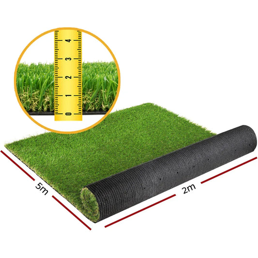Prime Turf Artificial Grass 20mm 2mx5m Synthetic Fake Lawn Turf Plastic Plant 4-coloured - Mekamart Australia