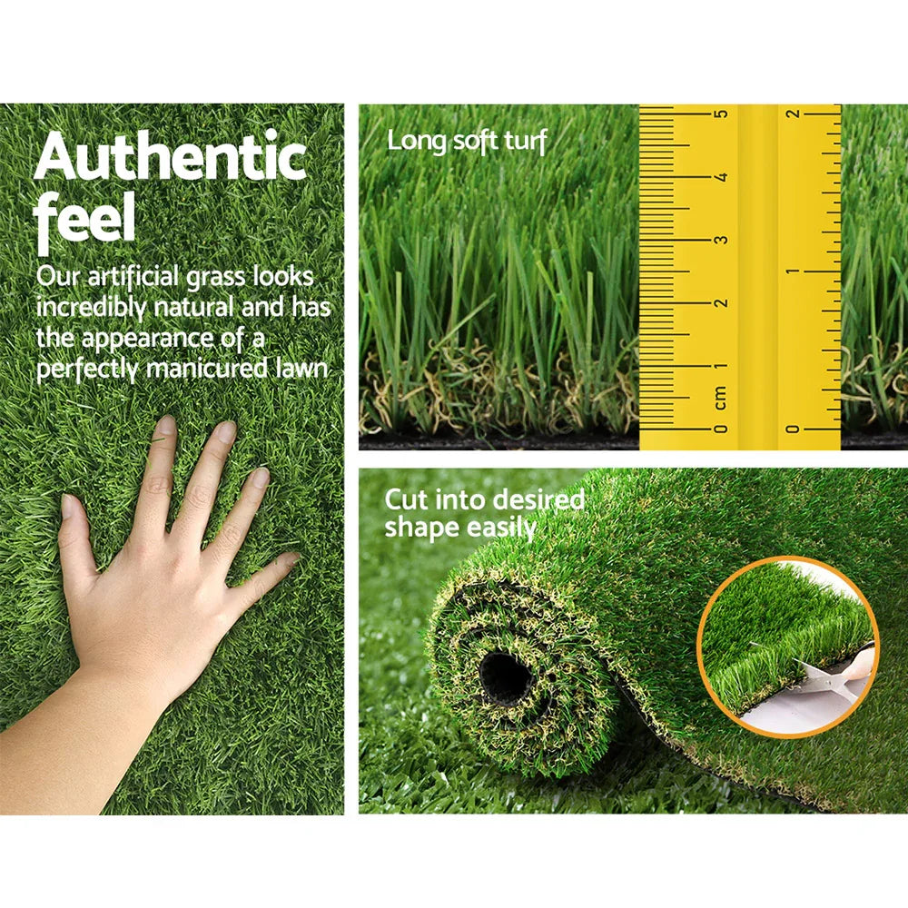 Prime Turf Artificial Grass 30mm 1mx10m Synthetic Fake Lawn Turf Plastic Plant 4-coloured - Mekamart Australia