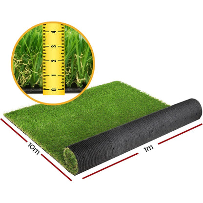 Prime Turf Artificial Grass 40mm 1mx10m Synthetic Fake Lawn Turf Plastic Plant 4-coloured - Mekamart Australia