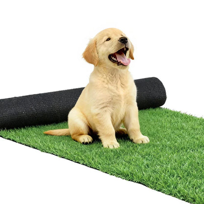 Prime Turf Artificial Grass Turf Rug Fake Grass 2 Rolls 15mm Height 50cm x 2m Indoor Outdoor Synthetic Grass Mat Carpet with Drainage Holes Plastic Plant - Mekamart Australia
