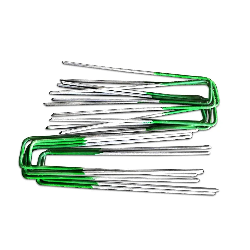 Prime Turf Artificial Grass Synthetic Pins 100pcs Turf Pegs Heavy Duty Weed Mat Stakes Landscape - Mekamart Australia